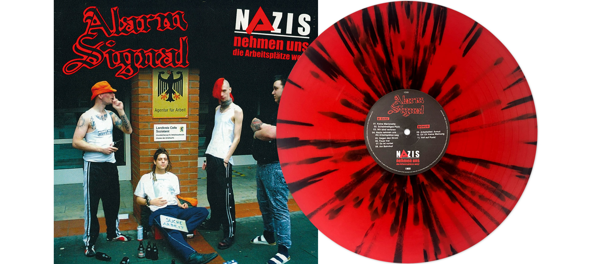 ALARMSIGNAL - Nazis nehmen uns die Arbeitsplätze weg 12" LP - SPLATTER ALARMSIGNAL - Nazis nehmen uns die Arbeitsplätze weg 12" LP - SPLATTER